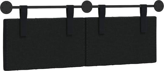 vidaXL Fabric Bed Headboard Cushion Black 150x55cm