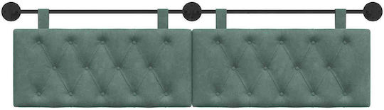 vidaXL Fabric Bed Headboard Pillow Green 190x55cm