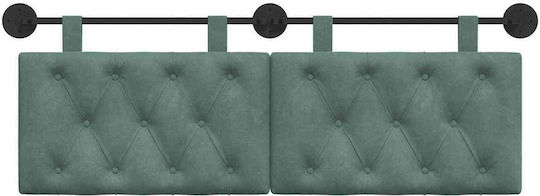 vidaXL Fabric Bed Headboard Cushion Green 130x55cm
