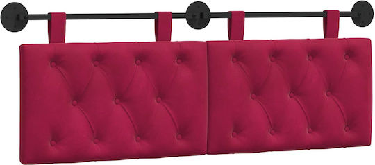 vidaXL Fabric Red Bed Headboard Pillow 150x55cm