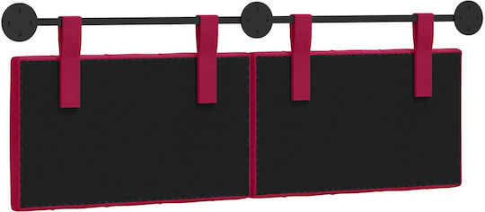 vidaXL Fabric Red Bed Headboard Pillow 150x55cm