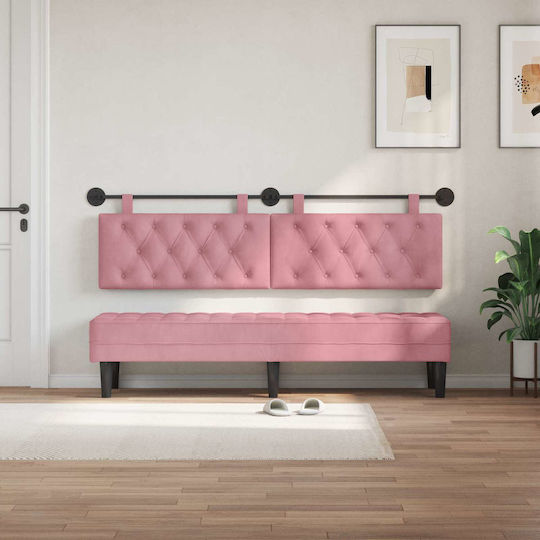 vidaXL Fabric Pink Bed Headboard Cushion 190x55cm