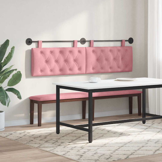vidaXL Fabric Pink Bed Headboard Cushion 190x55cm
