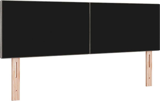 vidaXL Bed Headboard Fabric Brown 160x88cm