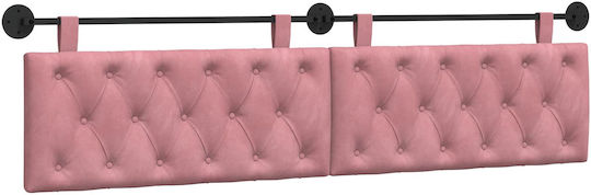 vidaXL Fabric Pink Bed Headboard Cushion 210x55cm