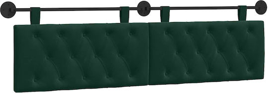 vidaXL Fabric Bed Headboard Cushion Green 190x55cm