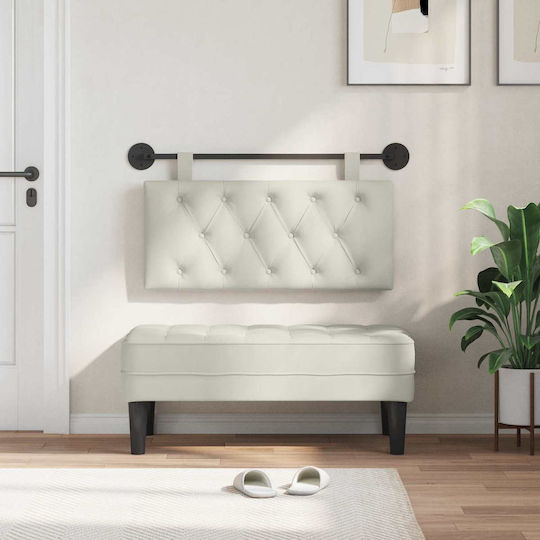 vidaXL Fabric Bed Headboard Cushion Beige 90x55cm