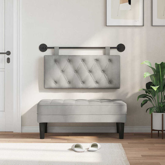 vidaXL Fabric Bed Headboard Cushion Gray 90x55cm