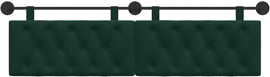 vidaXL Fabric Bed Headboard Cushion Green 190x55cm