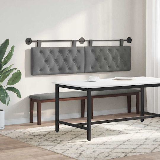 vidaXL Fabric Bed Headboard Cushion Gray 190x55cm