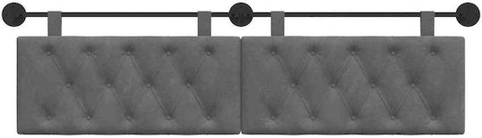 vidaXL Fabric Bed Headboard Cushion Gray 190x55cm
