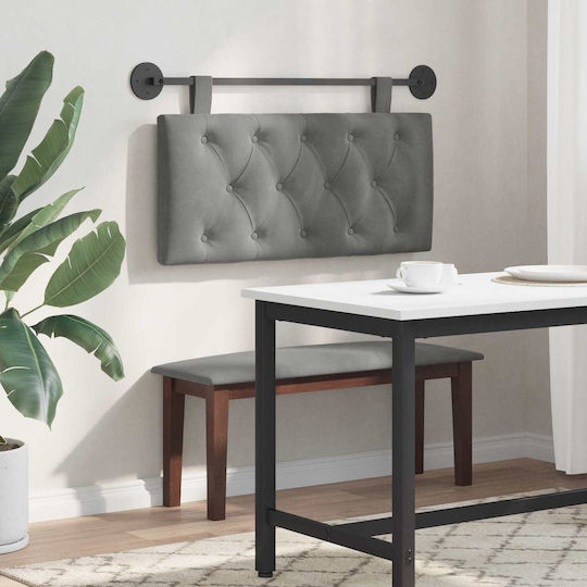 vidaXL Μαξιλάρι για Κεφαλαρι Υφασμάτινο Γκρι 90x55cm