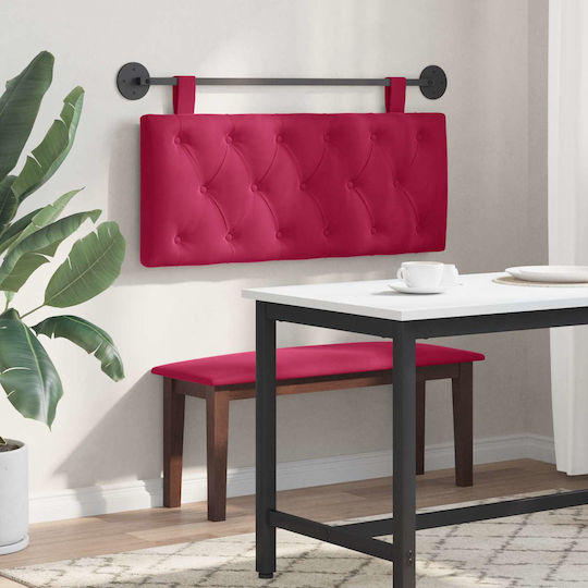 vidaXL Fabric Bed Headboard Cushion Red 110x55cm