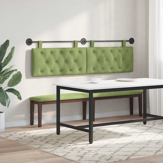 vidaXL Fabric Bed Headboard Pillow Green 170x55cm