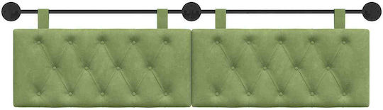 vidaXL Fabric Bed Headboard Pillow Green 170x55cm