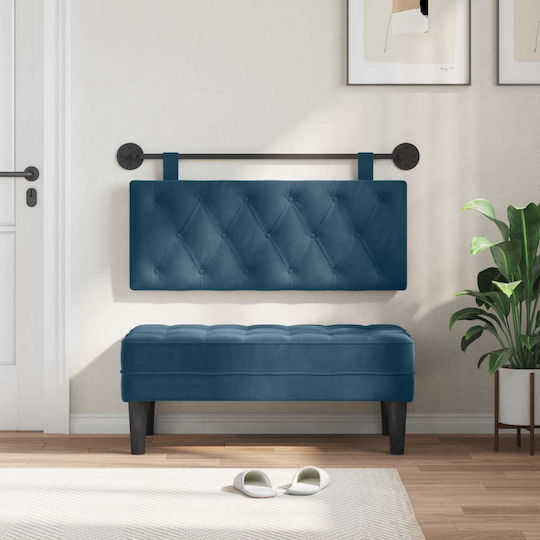 vidaXL Fabric Blue Bed Headboard Pillow 110x55cm