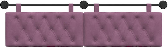 vidaXL Fabric Purple Bed Headboard Pillow 190x55cm