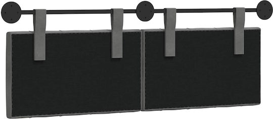vidaXL Fabric Bed Headboard Pillow Gray 130x55cm