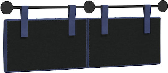 vidaXL Fabric Blue Bed Headboard Pillow 130x55cm