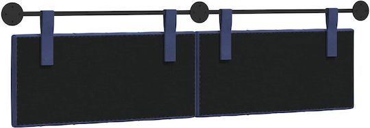 vidaXL Fabric Bed Headboard Cushion Blue 170x55cm