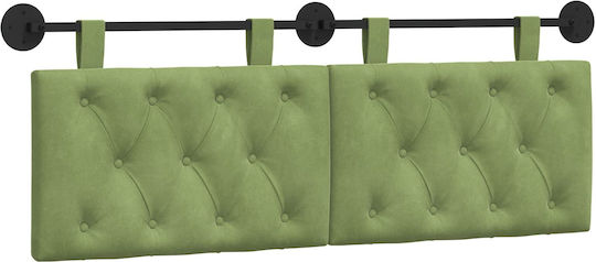 vidaXL Fabric Bed Headboard Pillow Green 150x55cm