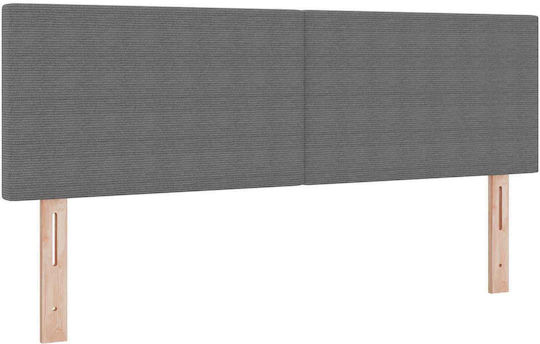 vidaXL Fabric Bed Headboard Gray 160x5x88cm