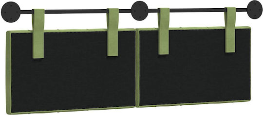 vidaXL Fabric Bed Headboard Pillow Green 150x55cm