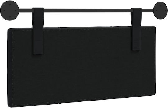 vidaXL Fabric Bed Headboard Pillow Black 90x55cm