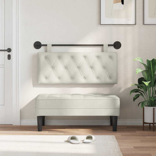 vidaXL Fabric Bed Headboard Cushion Beige 110x55cm