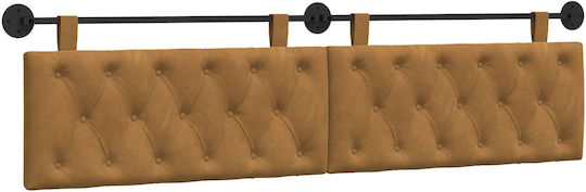 vidaXL Fabric Bed Headboard Cushion Brown 210x55cm