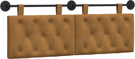 vidaXL Fabric Brown Bed Headboard Pillow 150x55cm
