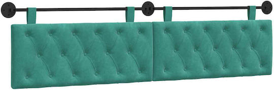 vidaXL Fabric Turquoise Bed Headboard Cushion 210x55cm