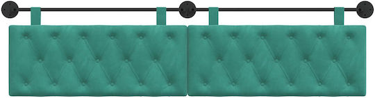 vidaXL Fabric Turquoise Bed Headboard Cushion 210x55cm