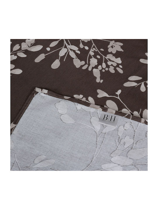 Beauty Home 12693 Super-Double Bed Sheets Set With Rubber Hugger 165x200+30cm Brown 4 Pieces 12693SEYDL