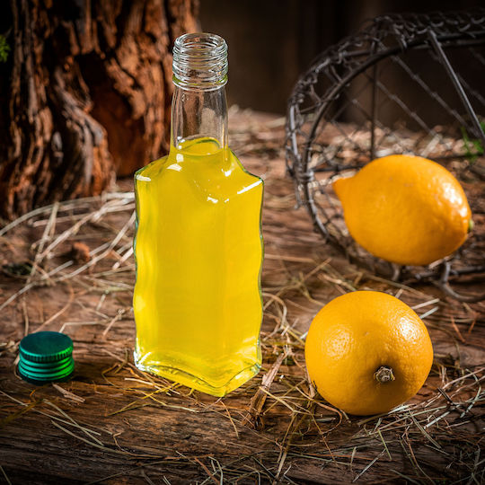 Sticlă Lichior din Sticlă 200ml Capac Roșu 5 Bucăți