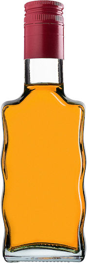 Glass 200ml Liqueur Bottle Long Red Cap 10 Pcs