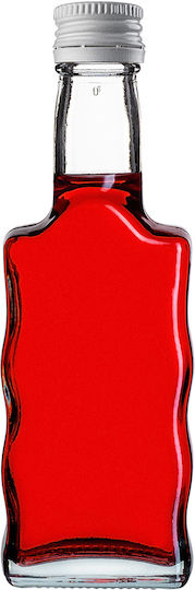 Glass Bottle Liqueur 200ml White Cap 5 Pcs