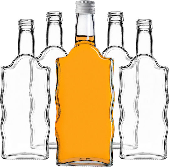Glass Bottle Liqueur 500ml White Cap 1 Pc