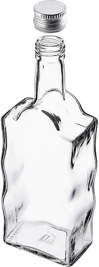 Glass 500ml Liqueur Bottle Silver Cap 1 Pc