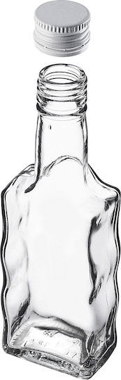 Kadax Glas Wein-/Getränkeflaschen 200ml Weißer Deckel 10 Stück