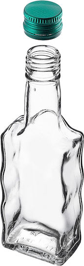 Glass 200ml Liqueur Bottle Green Cap 1 Pc