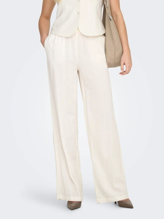 Women's Fabric Trousers White