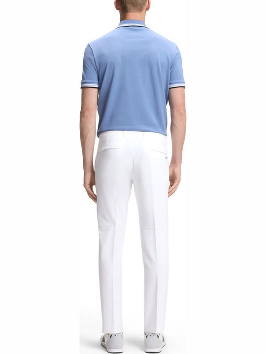Trousers Elastic in Slim Fit White