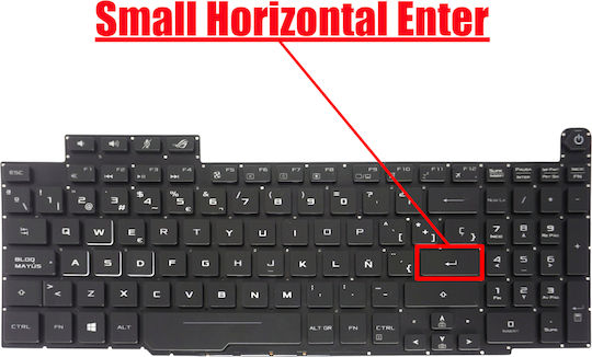Teclado Español Para Portátil Spanish Laptop Keyboard Asus Rog Zephyrus M Gm501 Gm501gm Gm501gs 90nr00f2-r31la0 V172462a V172462a1 90nr00f2-r31us0 Es No Frame Backlight Black Κωδ.41360esnofrbl