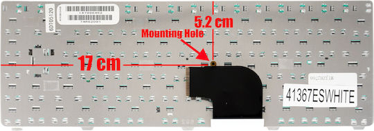 Spanish Keyboard for Laptop Sony Vaio Vgn-c Vgn-c21ch Vgn-c22ch Vgn-c12ch Vgn-c11ch 1-479-963-11 147996311 147996411 147996353 6nr08017 Es White Code 41367eswhite
