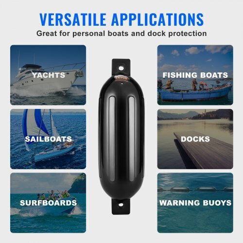 Vevor Balonase Pentru Bărci Gonflabile Cu Ranforsare Negru 8.5" X 26"