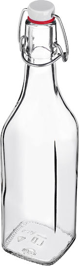 Kadax Μπουκάλι Νερού Γυάλινο με Κλιπ Διάφανο 500ml 5 Τεμάχια