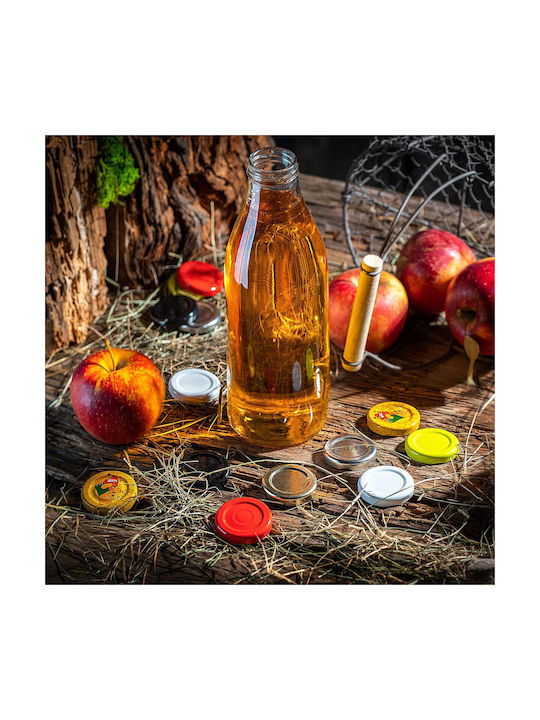 Kadax Glass Water Bottle With Screw Lid Transparent 1000ml