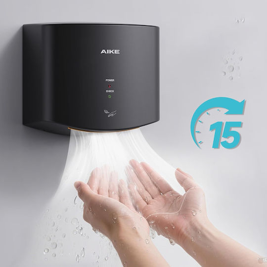 Uscător De Mâini Din Plastic 67dB Cu Senzor În Culoare Neagră 1.4kW B08JHWS5XB