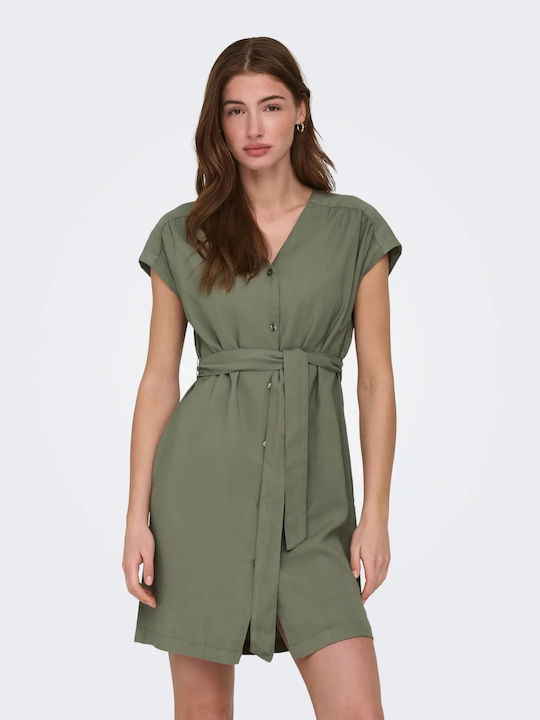 Лятна Mini Рокля-риза Smokey Olive